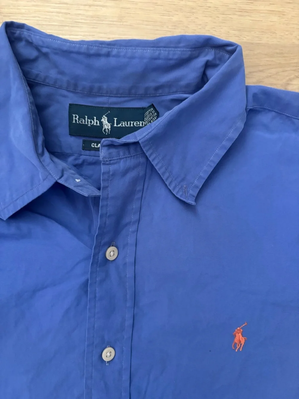 Ralph Lauren men’s Shirt Blue Long Sleeve Button Down Pony Logo Casual